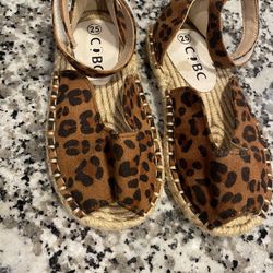 Toddler Girl Animal/Leopard Print ankle wrap Stylish Fashion Shoes