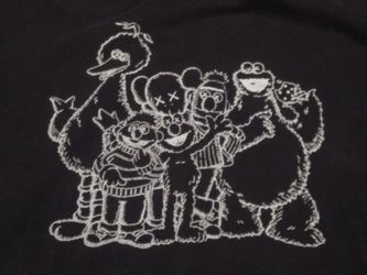 Kaws Sesame Street Hoodie Black Women Medium Uniqlo