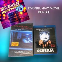 Horror Movie Bundle - Scream Blu-ray & Paranormal Activity DVD Set