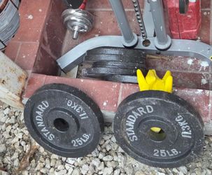 50lb Olympic Cast Iron Weight Plates (25lb X2)