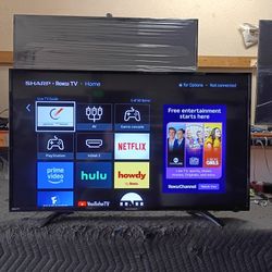 40 Inch Roku Sharp 4k Smart Really Nice Tv Comes With Remote Control Shows Great Picture Works Fantastic Guaranteed 