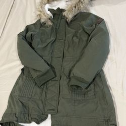 Hollister Army Green Jacket/coat Size Médium 
