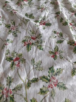 Holly Christmas Shower Curtain & Matching Hand Towel