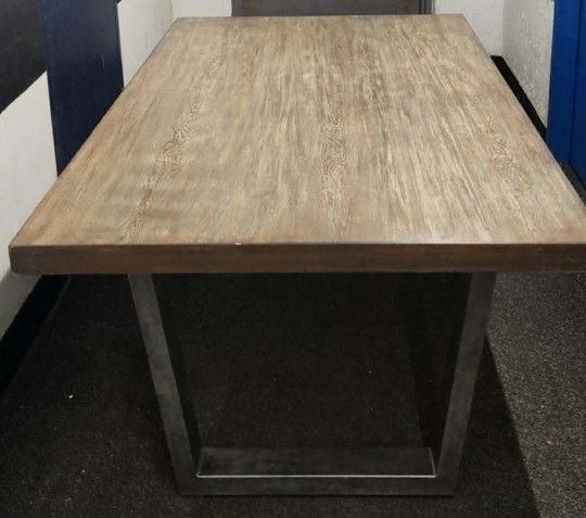 71" Lark Mango Wood Dining Table Brown - Timbergirl: Pedestal Base, Seats 6, Non-Extension Rectangle