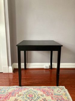 Square black table