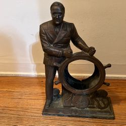 FDR President Roosevelt “ Man Of The Hour” Bronze Clock Housing
