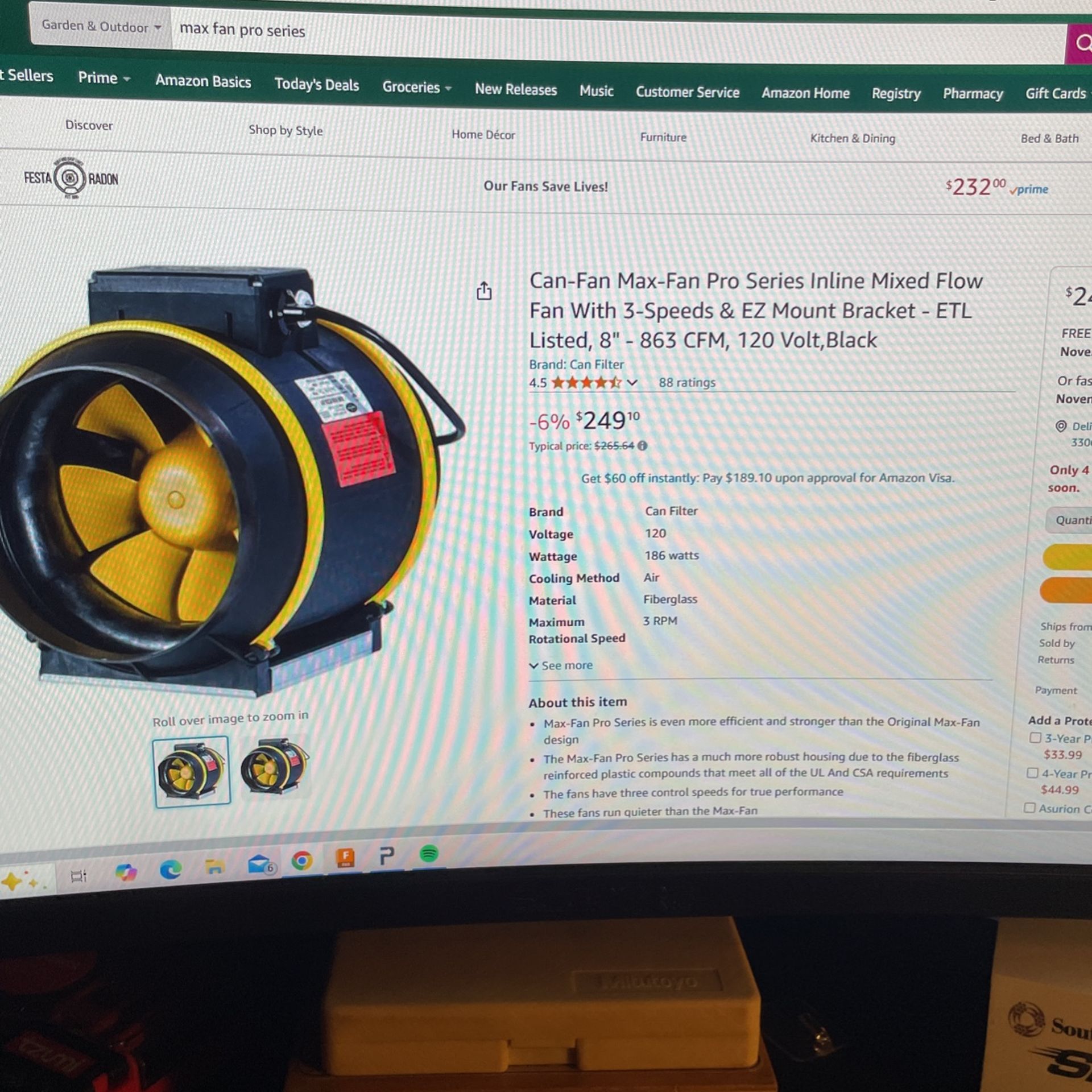 Max fan pro Series 6 Pack 