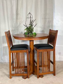 BAR Height 3 Piece Bistro / High Table & 2 Chairs PERFECT FOR STUDIO LIVING
