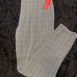 Plaid Stretch Casual Pants