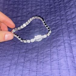 GLD Diamond Tennis Bracelet in White Gold- 5mm