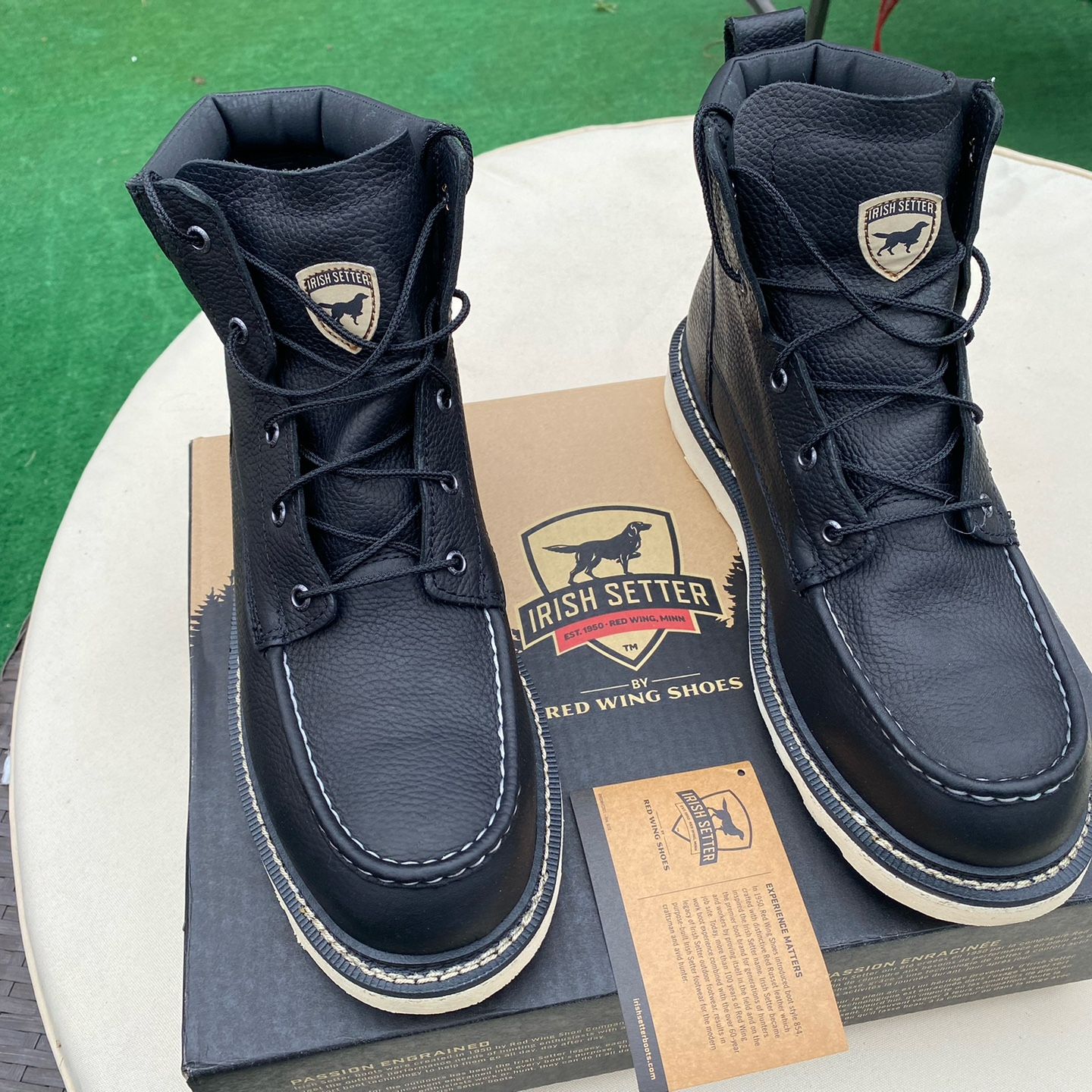 Irish Setter Black Steel Toe Size 12 Work Boot 