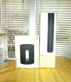 Sonos Beam (GEN 2 Black) and Sonos Sub (MINI Black).  Brand New Sealed.  Includes Warranties.
