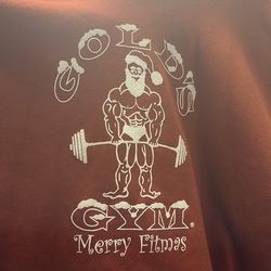 Christmas themed golds gym sweater