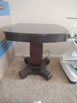 Small wood side accent table