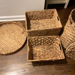 Some Beautiful, Strong, Good Quality Baskets. Different Shapes And Sizes ( NO SHIPPING) 