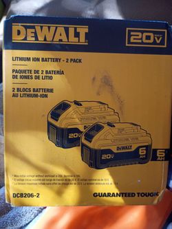 DeWalt 20 volt 6AH battery 2 pack