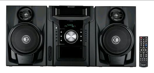 NEW Sharp 250W Bluetooth Stereo System – 5 Disc CD Changer + Cassette Player