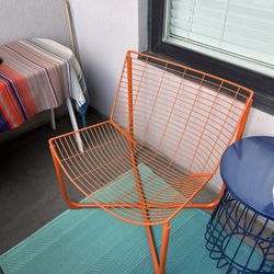 Orange Metal Chair 