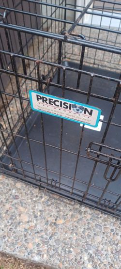 Very nice metal pet crate cage with plastic tray and two doors