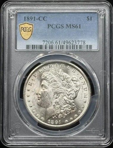 1891 CC Morgan Silver Dollar PCGS MS-61