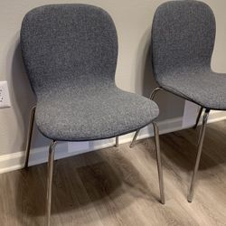 2 Ikea Gray Chairs 