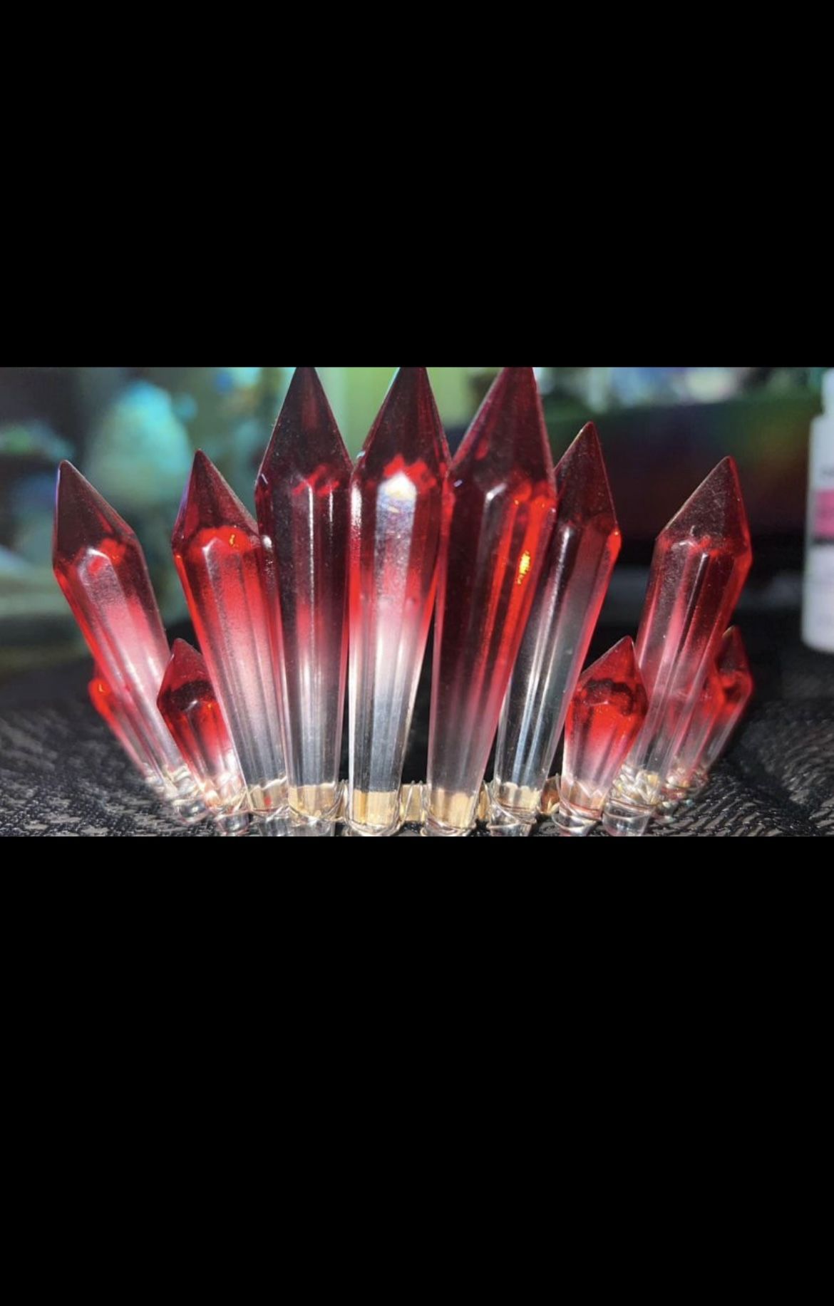Red Aura quartz Crown