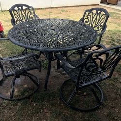 5-Piece Cast Aluminum Outdoor Dining Set