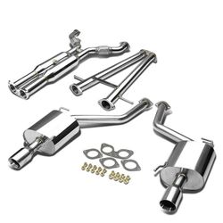 NISSAN G37 DUAL 3.5" MUFFLER TIP EXHAUST CATBACK SYSTEM FOR 2009 TO 2013 INFINITI G37 4DR V36 10 11 12