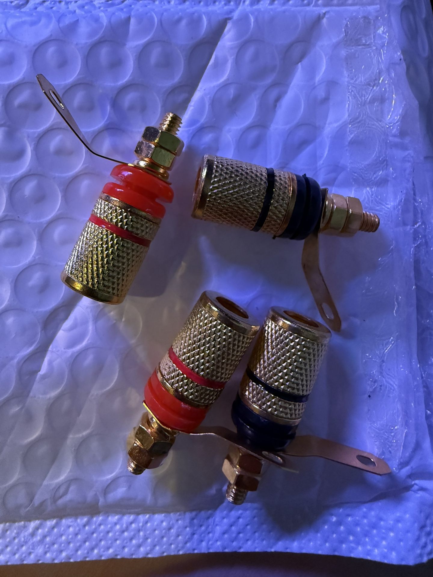 Gold Plated Speaker Terminal Blocks Banana Plugs