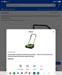 Lawn sweeper unopened box 150