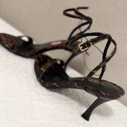 Nine West Leopard Print Ankle Strap Heels – Size 5.5