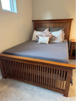 Solid Wood Queen Bed Set  Incl. Mattress - Havertys