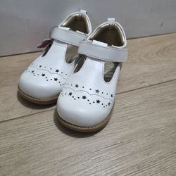 Toddler Girl White Mary Jane Dress Shoes Size 25 EU - Little Girl Oxford Shoes