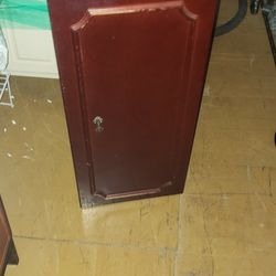 Mid Century Antique Cheryl Wood  Tall Jewelry Holder 
