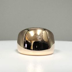 Ladies 14k Yellow Gold Dome Ring 4.2 Grams Size 7 11047082