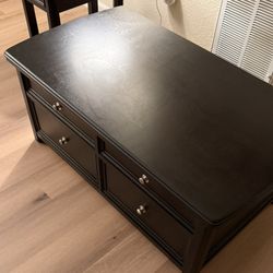 Black Coffee Table 2 End Tables And 2 Lamps