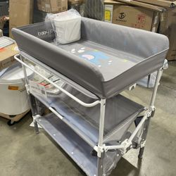 Assembled New Portable Baby Changing Table, Foldable Diaper Changing Station with Wheels