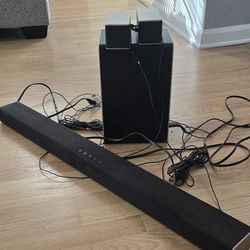 Amazing Vizio 5.1 Soundbar With Surrond Speakers And Sub Woofer
