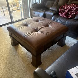 Leather Ottoman