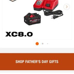 Milwaukee 8ah Forge Battery And Rapid Charger