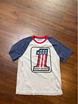 Harley-Davidson Americana Raglan Tee Y2K Biker Streetwear USA