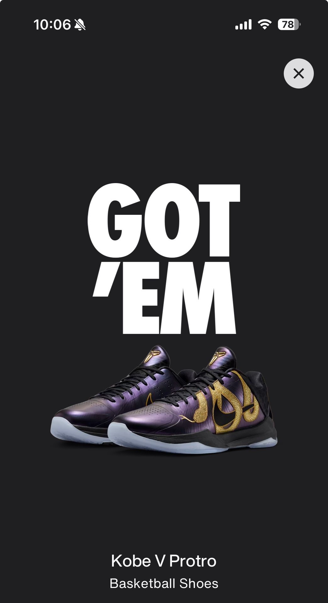 Kobe V Proto “Year Of The Mamba”