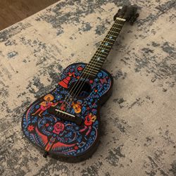 Disney Pixar Coco Acoustic Guitar Exclusive Black Version First