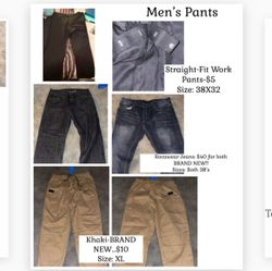 Men’s Pants-All New!
