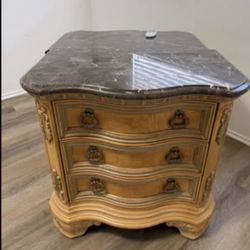 🌟 Solid Wood Nightstands with Marble Tops – Elegant & High Quality 🌟