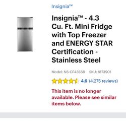 Brand New 4.3 Cb Ft Fridge/freezer 