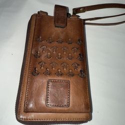 Harbour 2nd Leather Crossbody Shoulder Messenger Bag Purse Brown Cognac