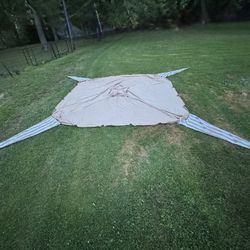 Outdoor CANOPY COVER, Tan/White, 9x9 