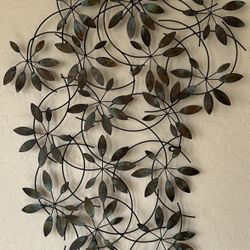New / Steel Leaves & Branches Wall Decor