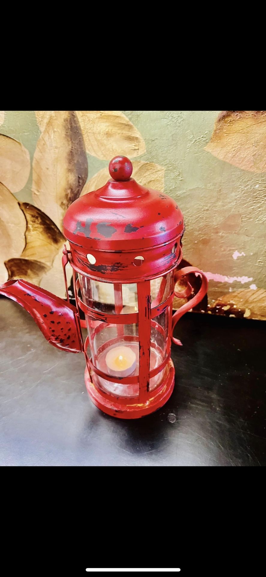 Red Glass Decoration Indoor Outdoors Lamp